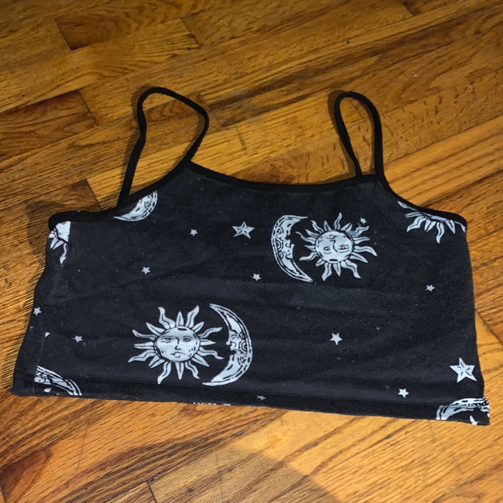 Moon and sun crop top